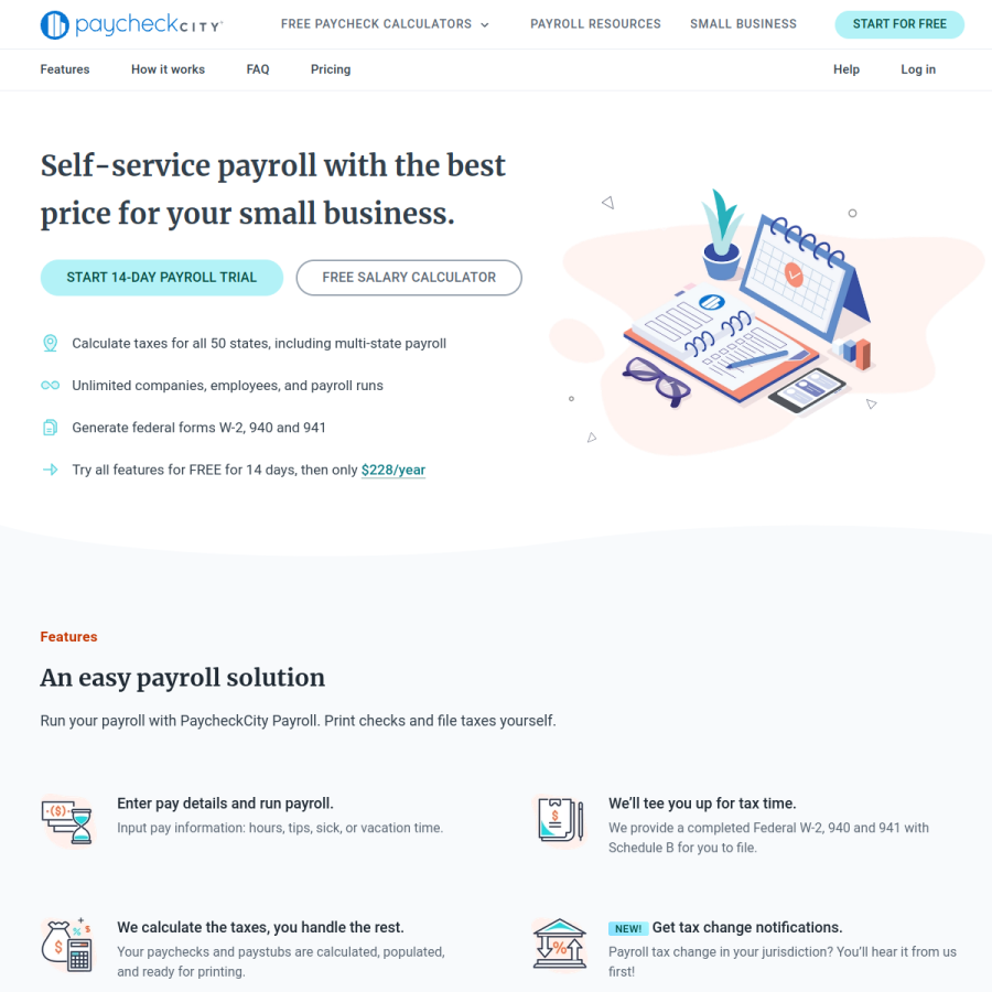 paycheckcity.com homepage screenshot