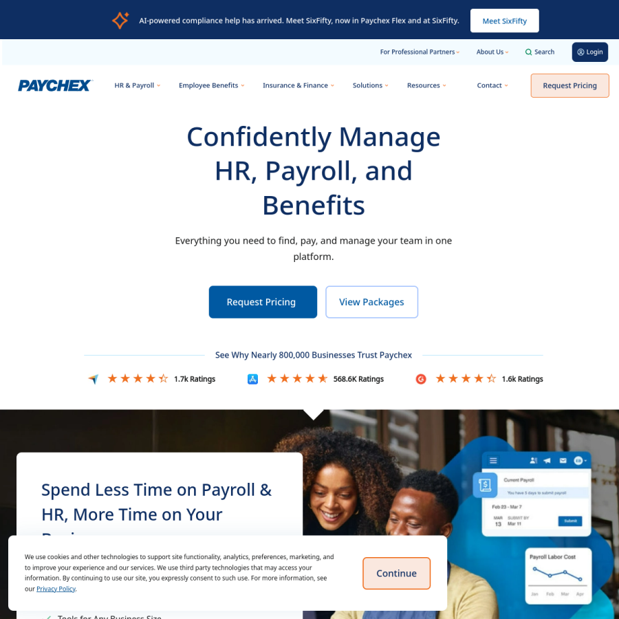 paychex.com homepage screenshot