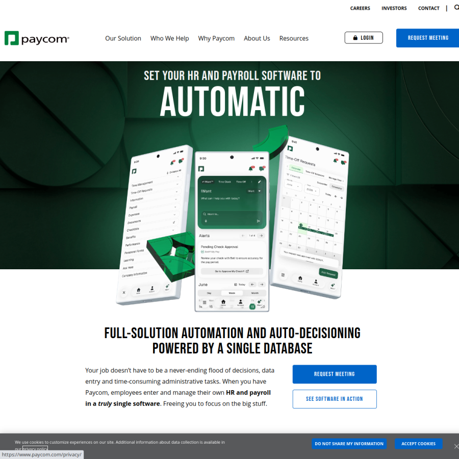 paycomonline.com homepage screenshot