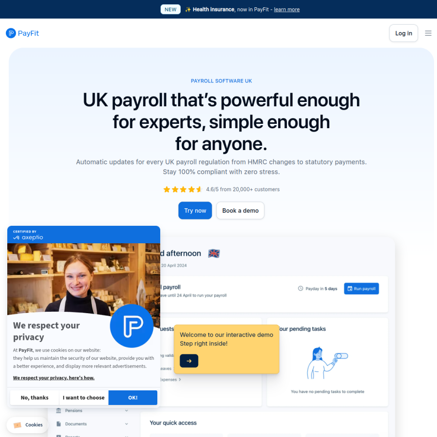 payfit.com homepage screenshot