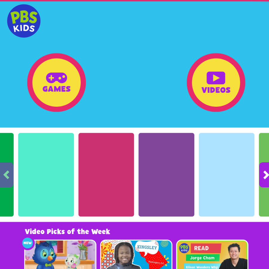 pbskids.org homepage screenshot