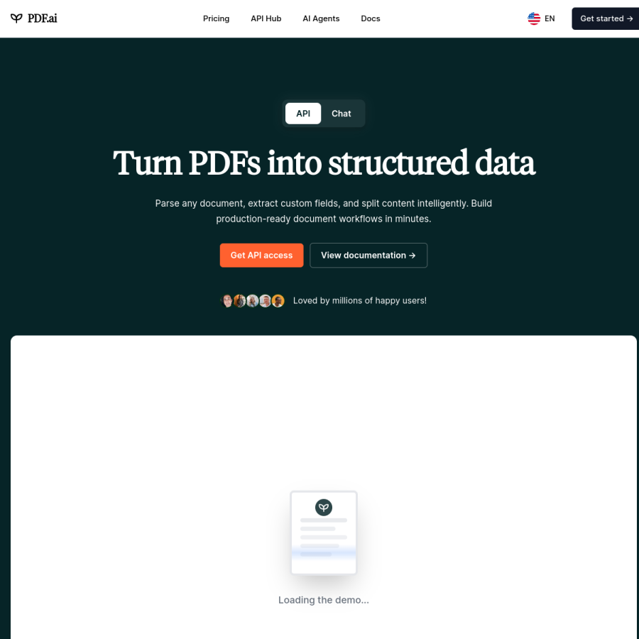 pdf.ai homepage screenshot