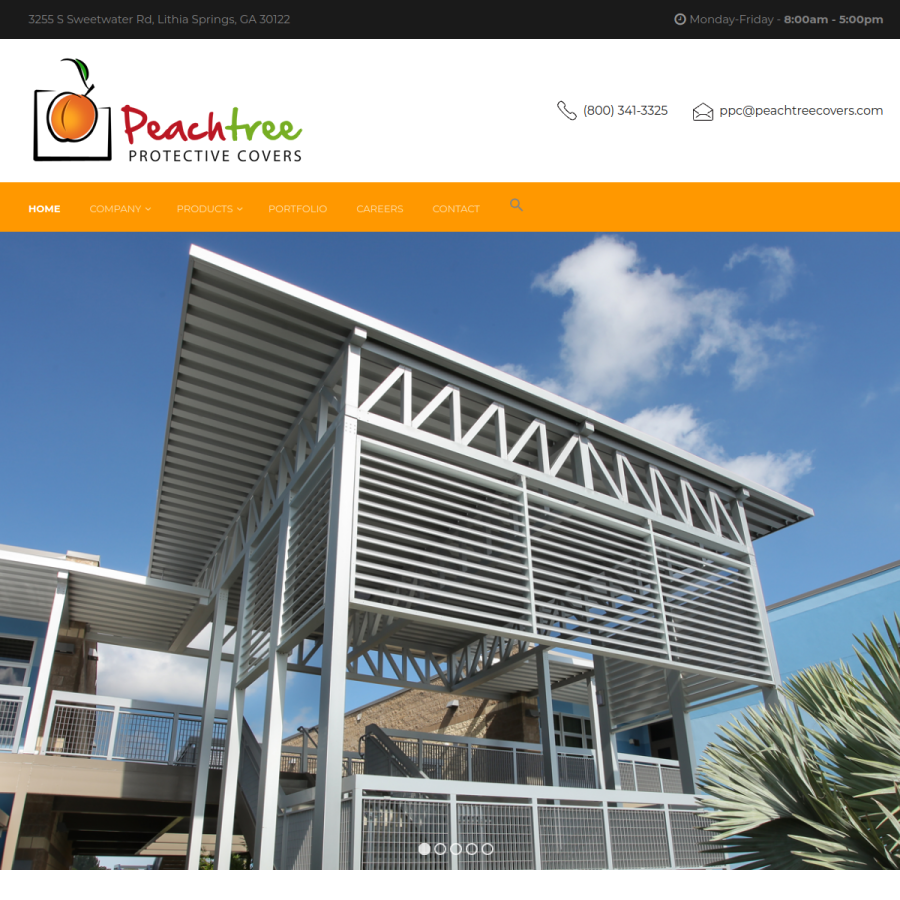 peachtreecovers.com homepage screenshot