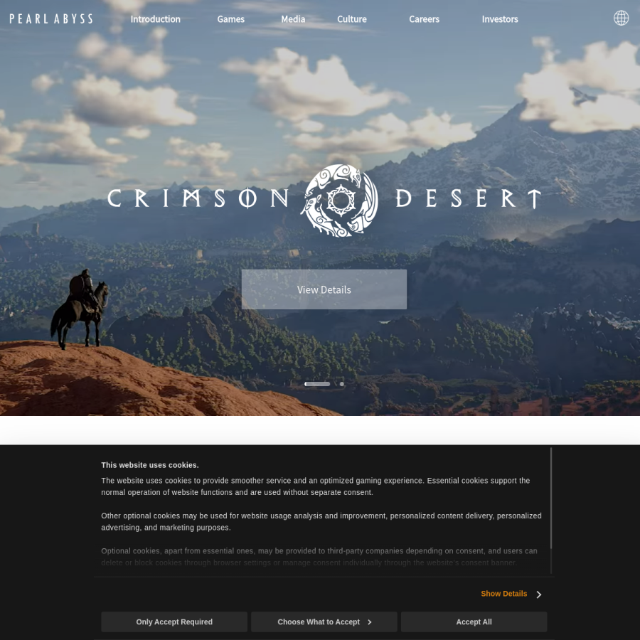 pearlabyss.com homepage screenshot