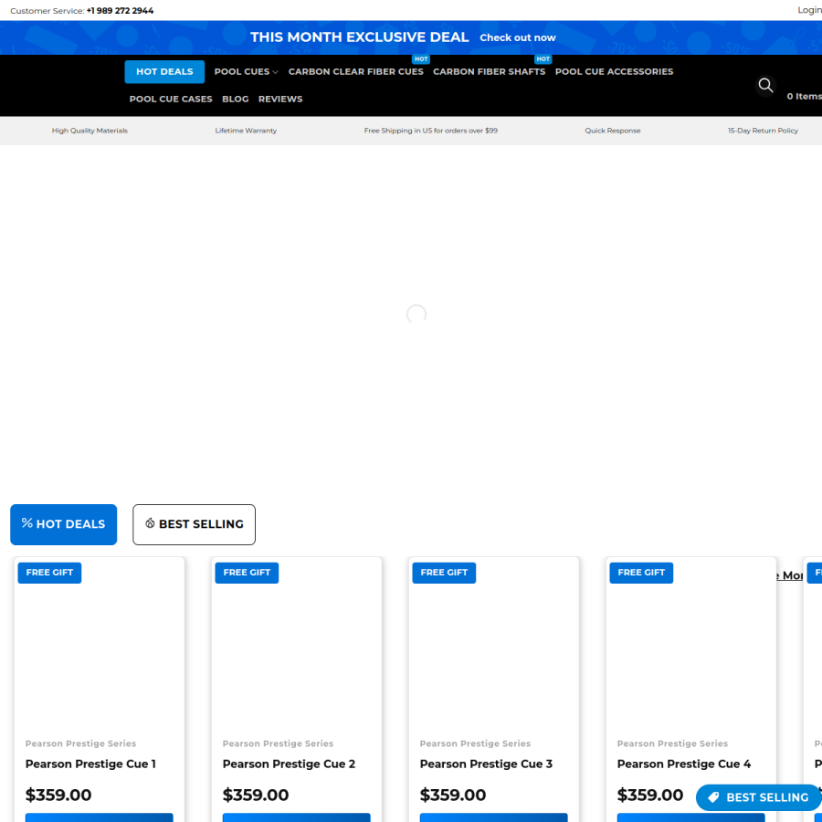 pearsoncues.com homepage screenshot