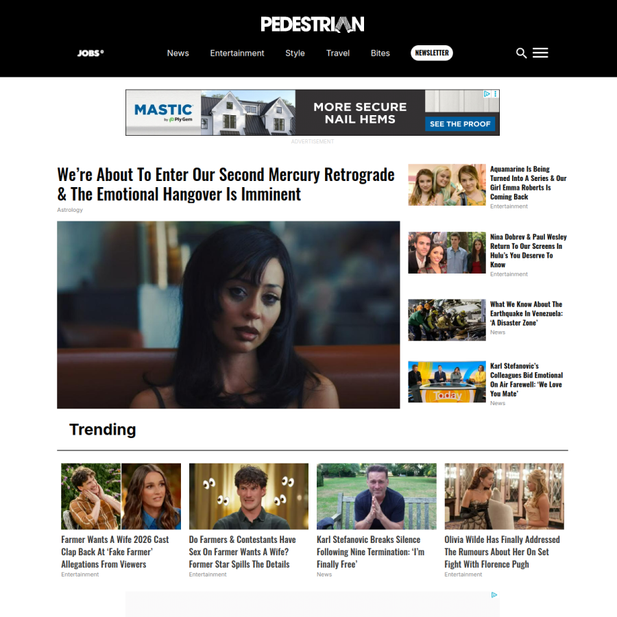pedestrian.tv homepage screenshot