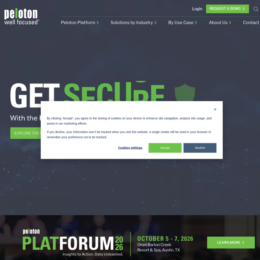 peloton.com homepage screenshot