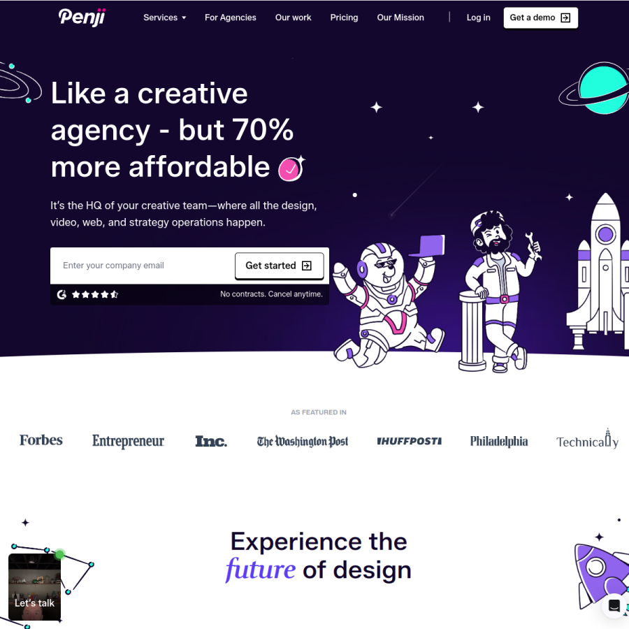 penji.co homepage screenshot