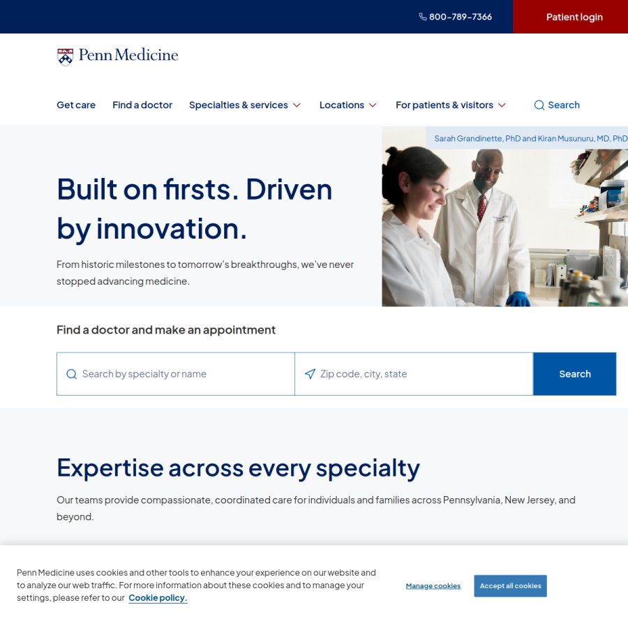 pennmedicine.org homepage screenshot