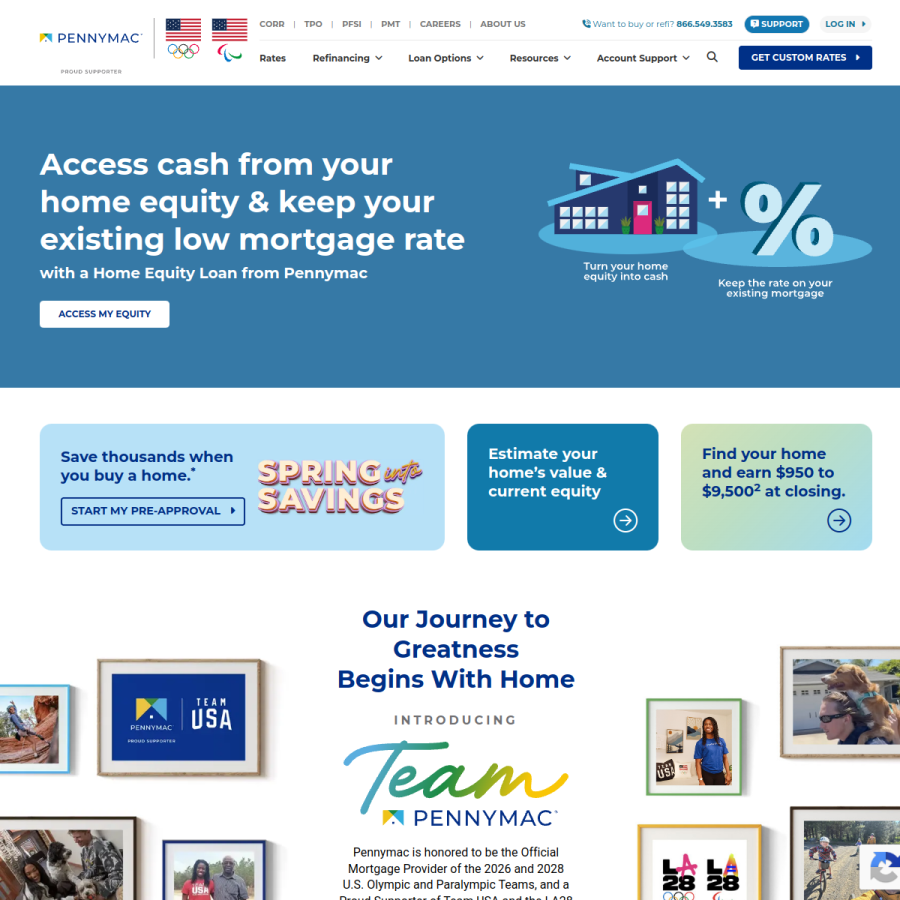 pennymac.com homepage screenshot