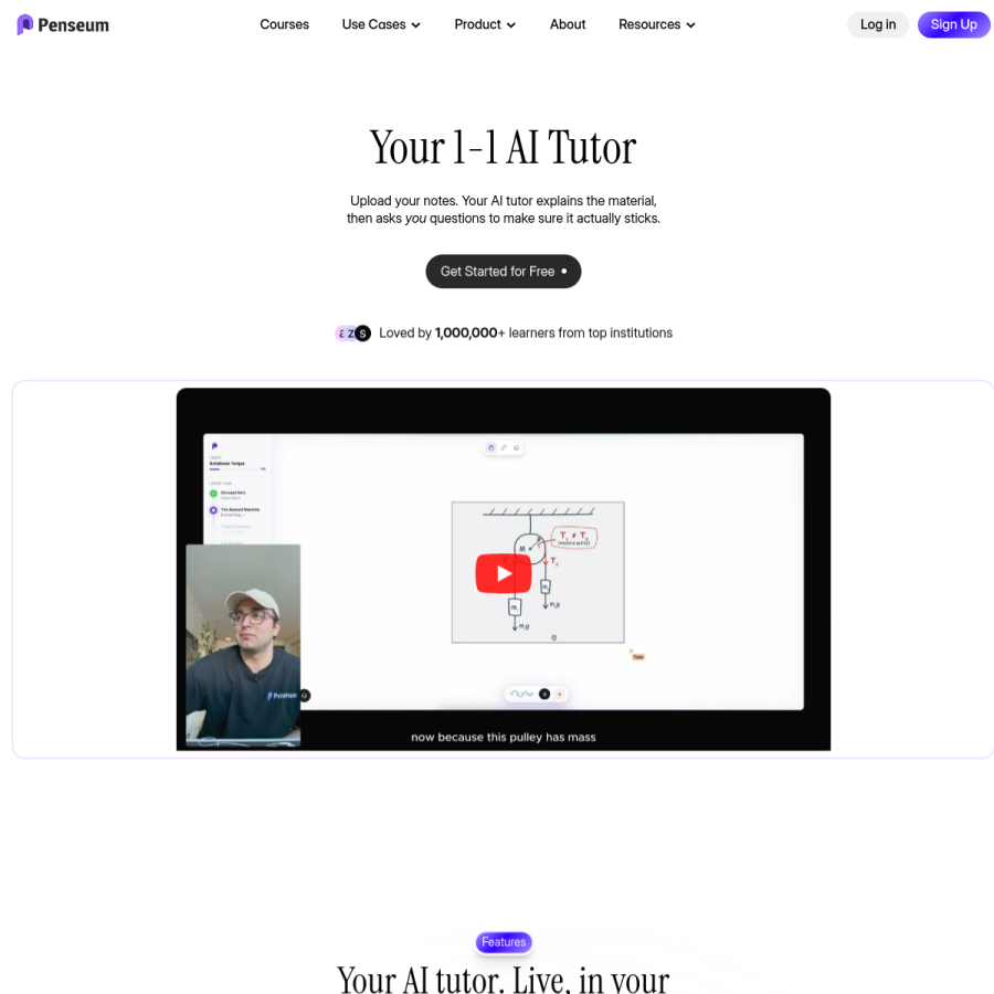 penseum.com homepage screenshot