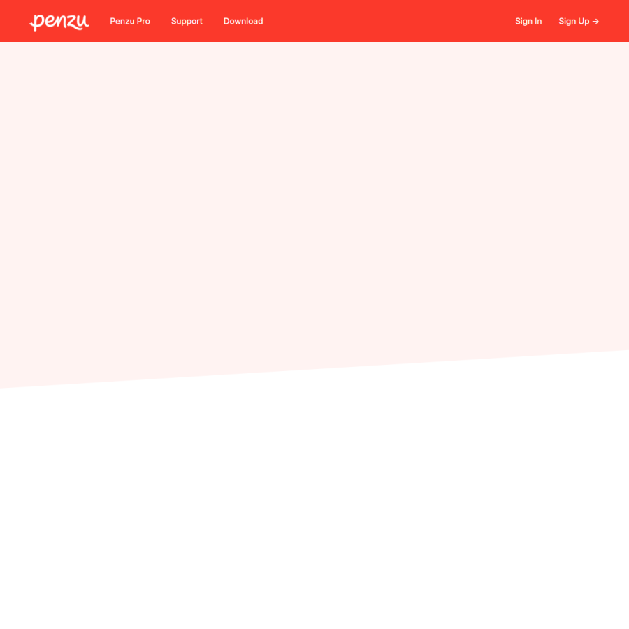 penzu.com homepage screenshot