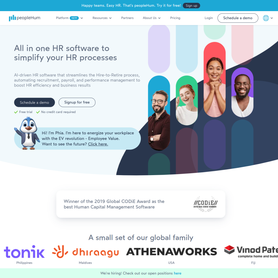 peoplehum.com homepage screenshot