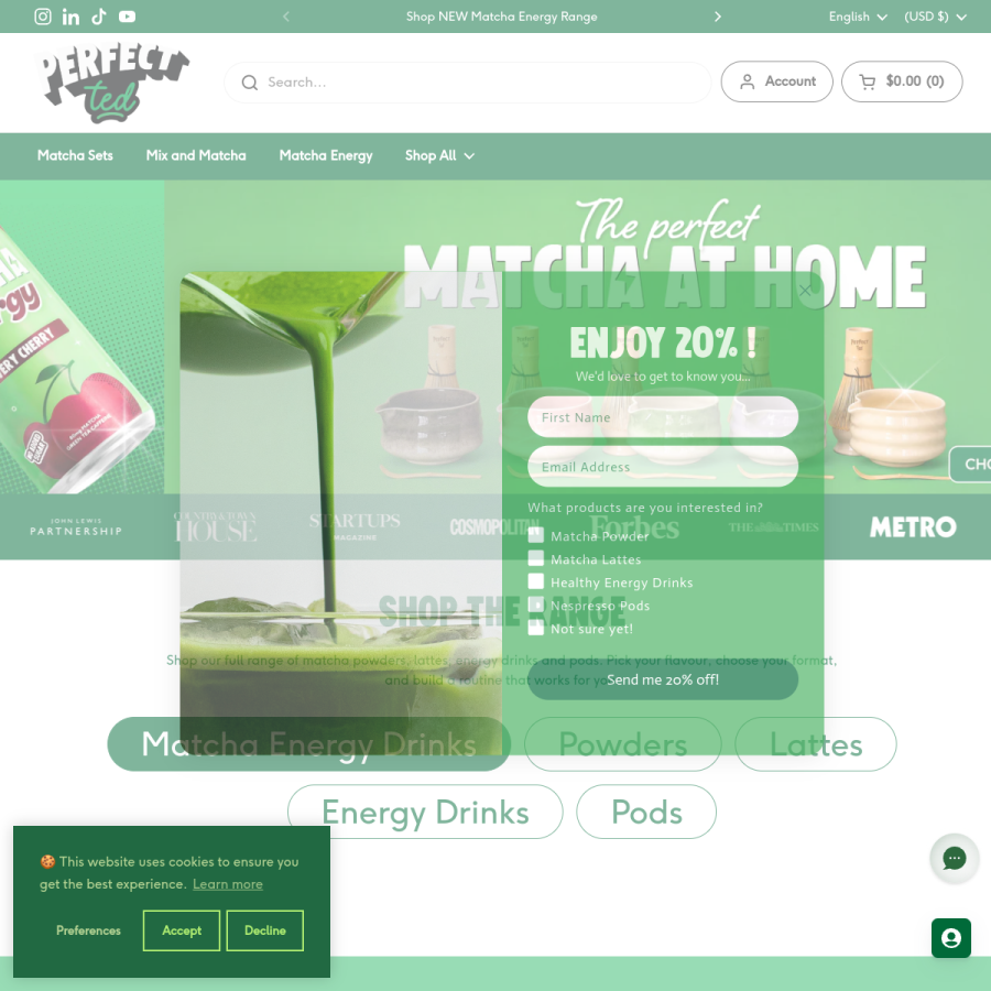 perfectted.com homepage screenshot