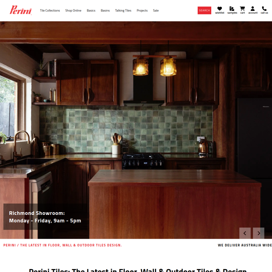 perini.com.au homepage screenshot
