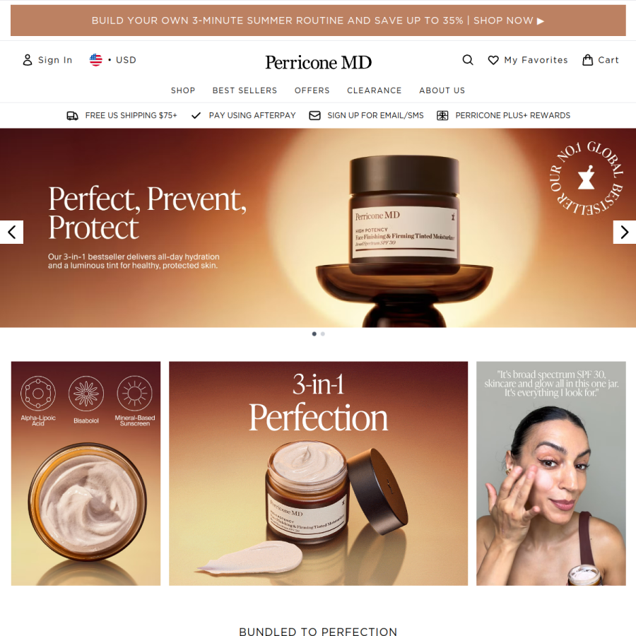 perriconemd.com homepage screenshot