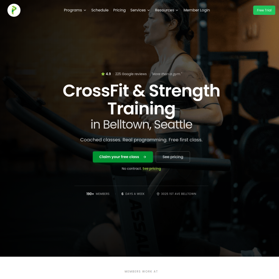 persistenceathletics.com homepage screenshot