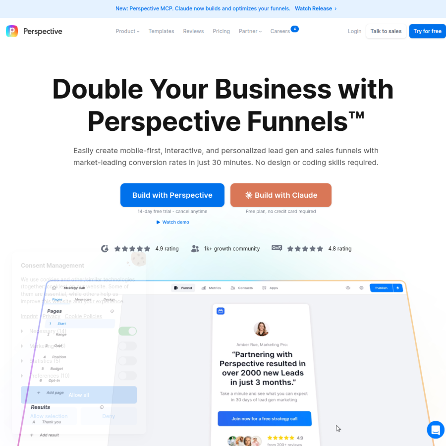 perspective.co homepage screenshot