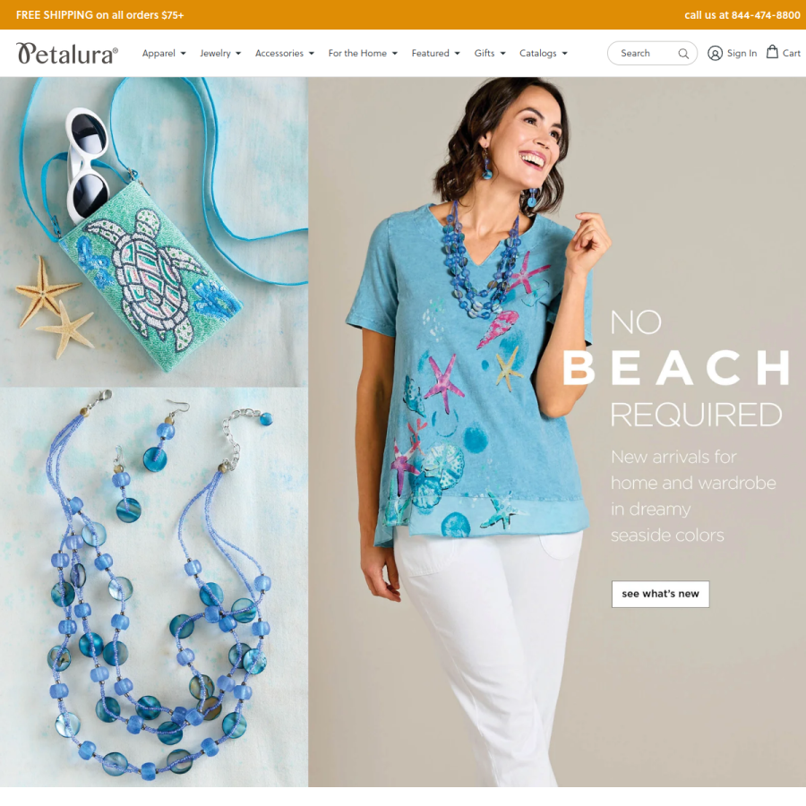 petalura.com homepage screenshot