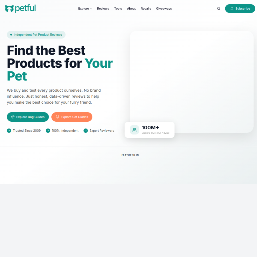 petful.com homepage screenshot