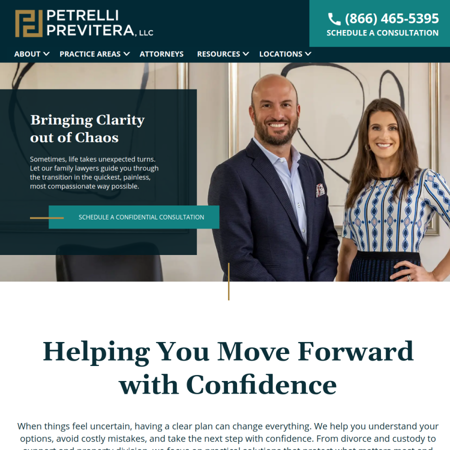 petrellilaw.com homepage screenshot
