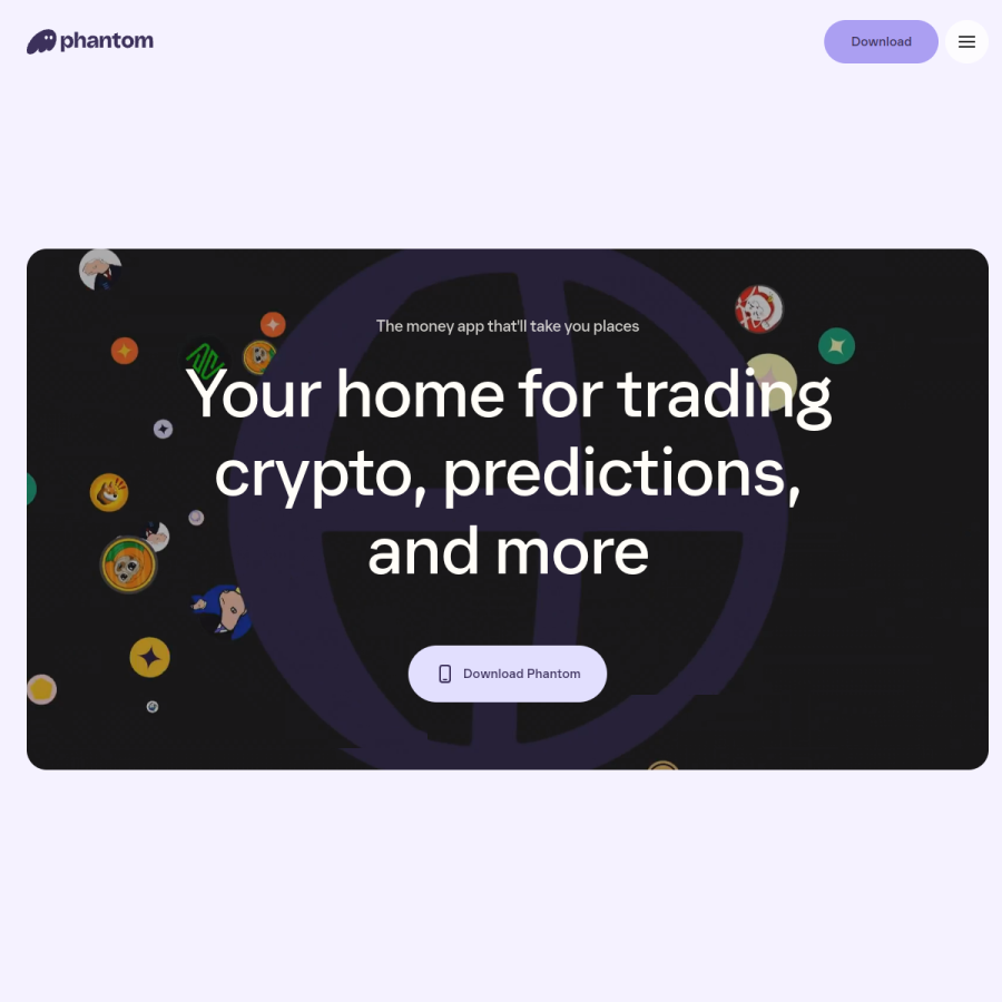 phantom.com homepage screenshot