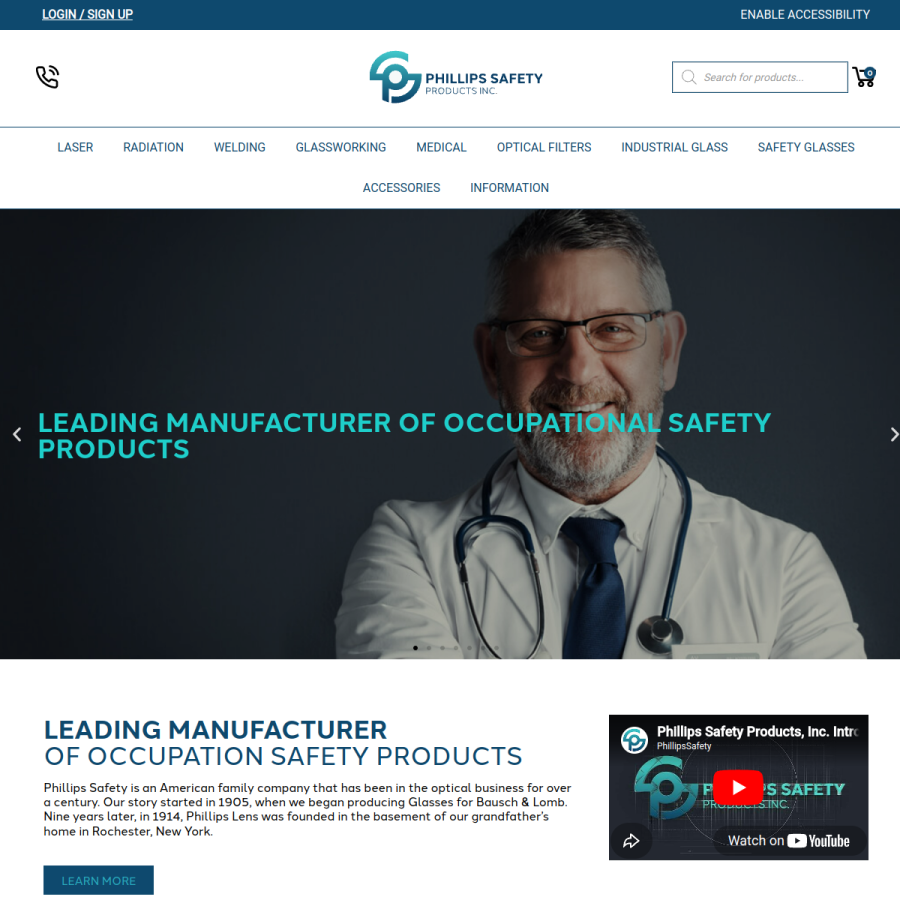 phillips-safety.com homepage screenshot