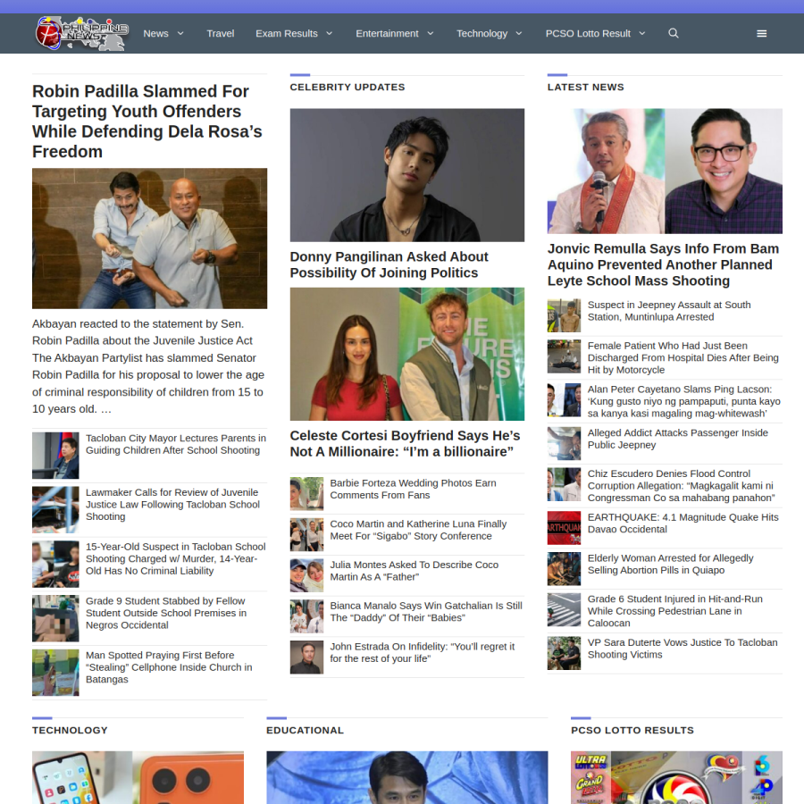 philnews.ph homepage screenshot