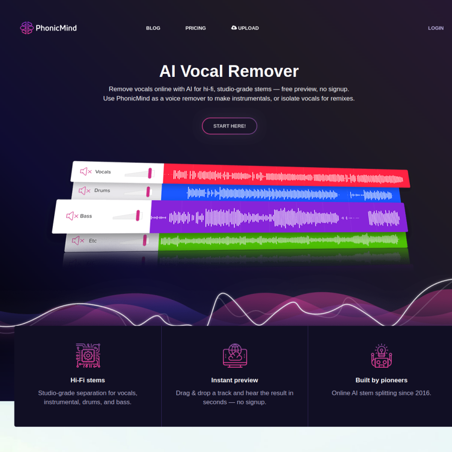phonicmind.com homepage screenshot