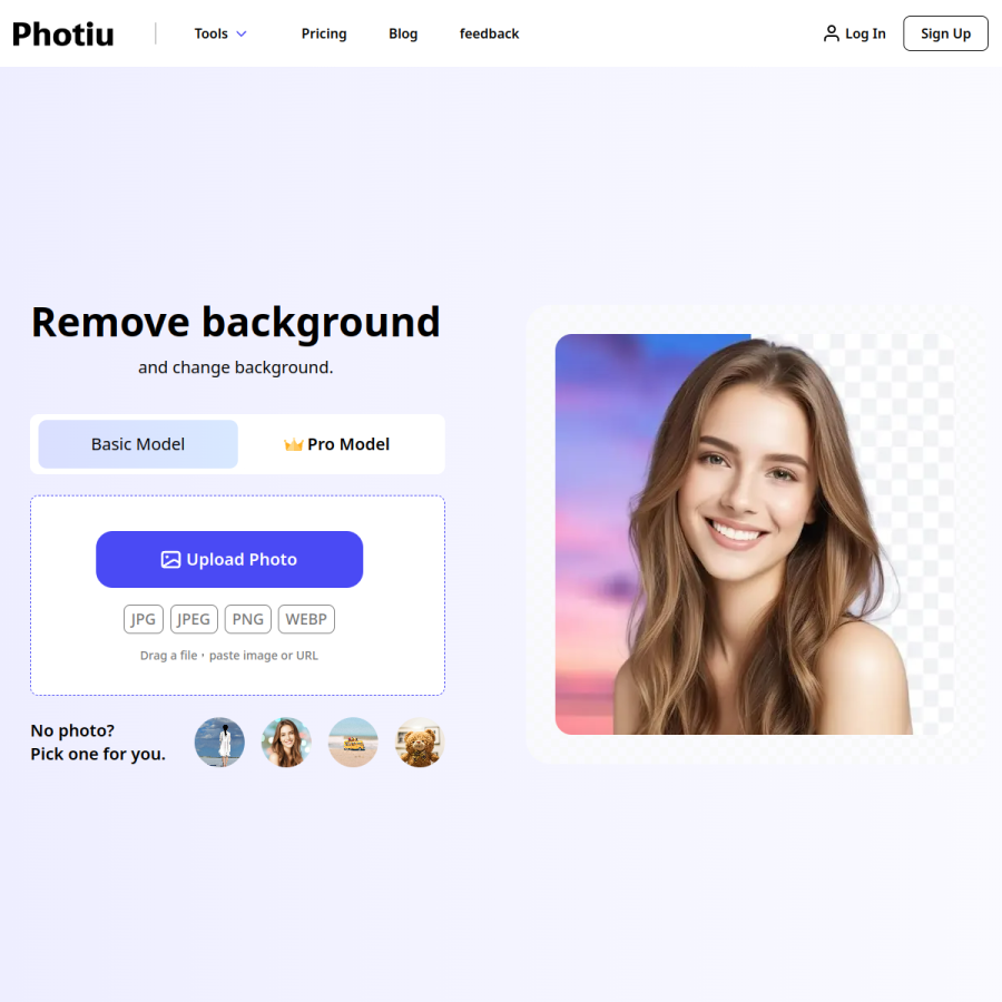 photiu.ai homepage screenshot