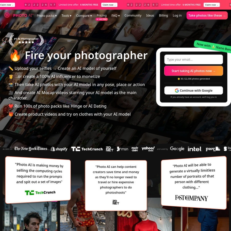 photoai.com homepage screenshot
