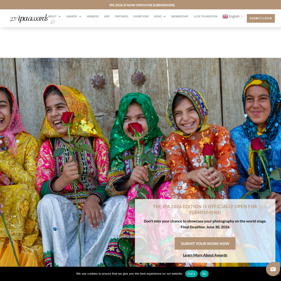photoawards.com homepage screenshot