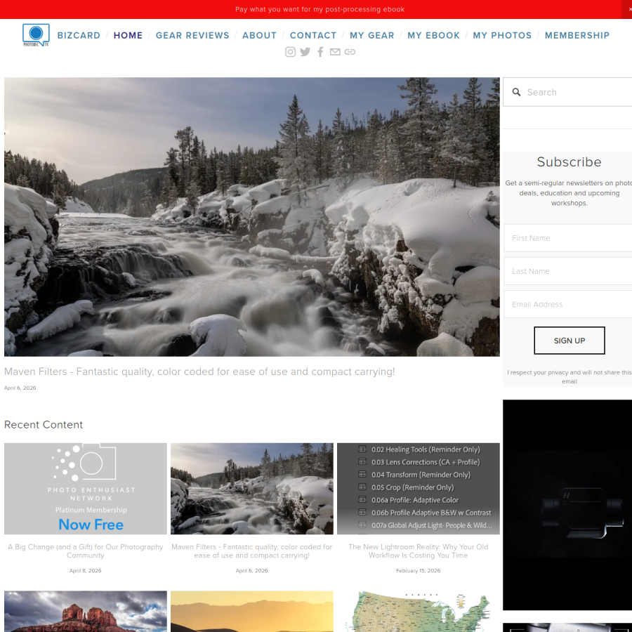 photorec.tv homepage screenshot