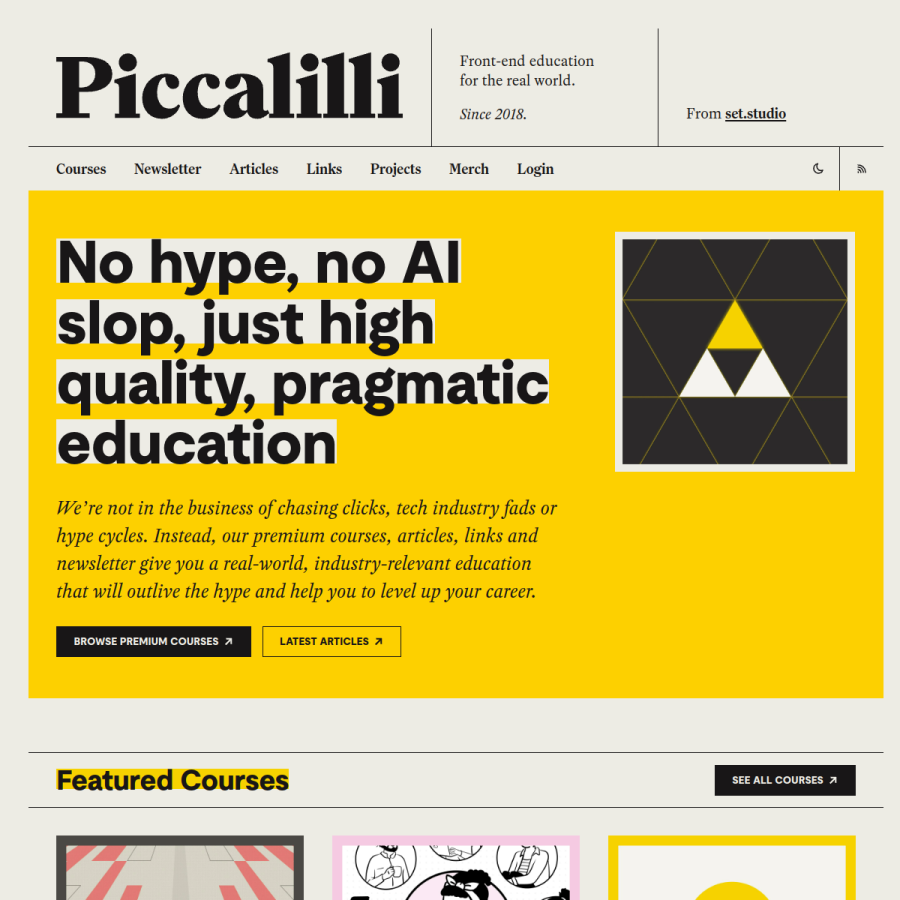 piccalil.li homepage screenshot