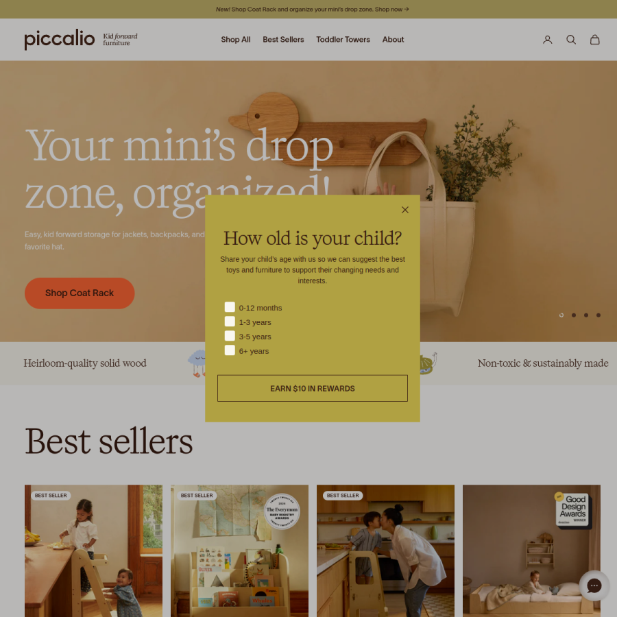 piccalio.com homepage screenshot
