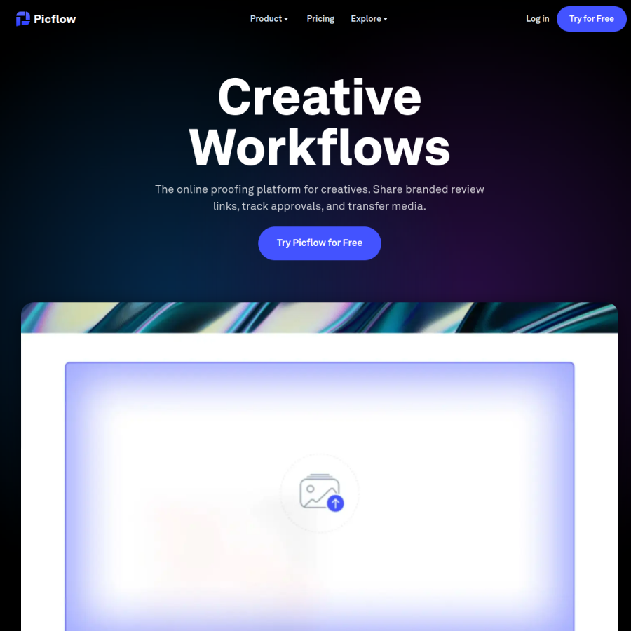 picflow.com homepage screenshot