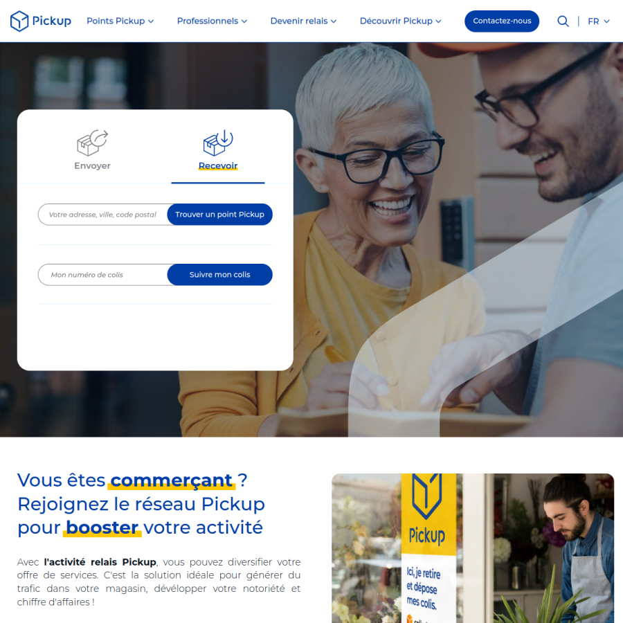 pickup.fr homepage screenshot