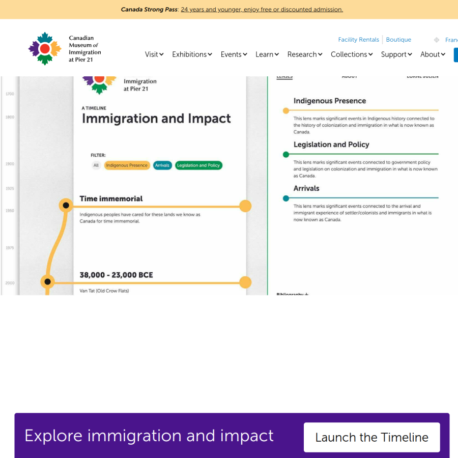 pier21.ca homepage screenshot
