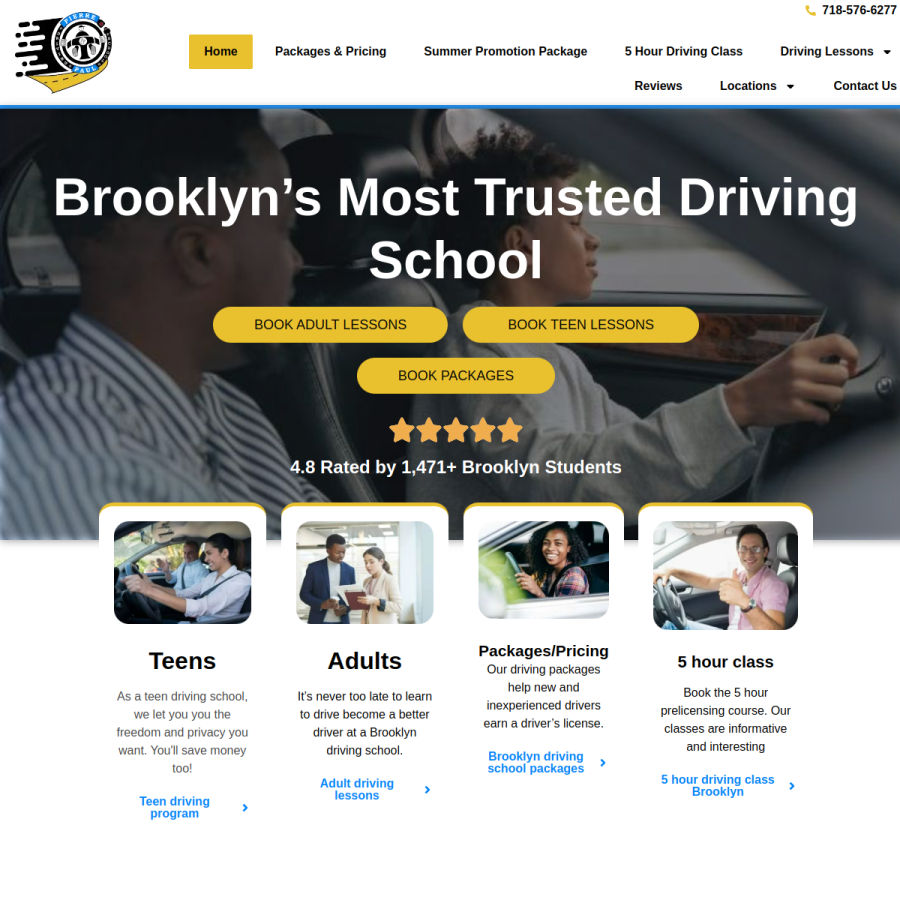 pierrepauldriving.com homepage screenshot