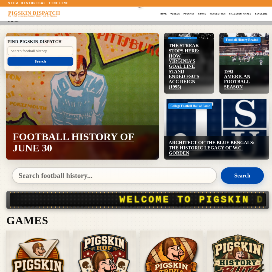 pigskindispatch.com homepage screenshot