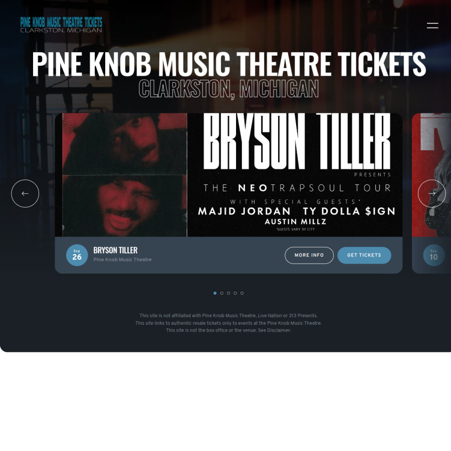 pineknobamp.com homepage screenshot