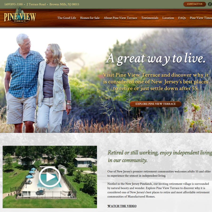 pineviewterrace.com homepage screenshot