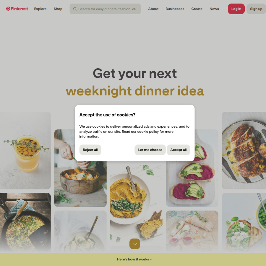 pinterest.es homepage screenshot