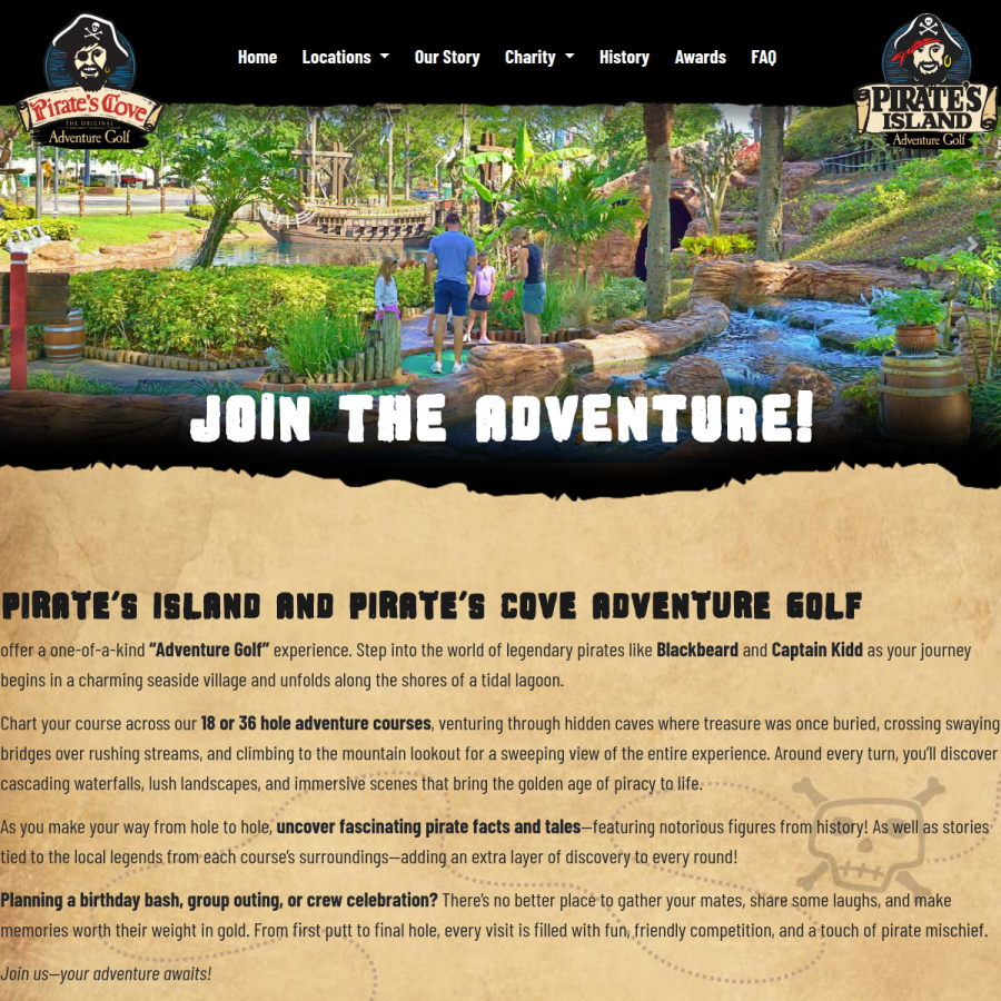 piratescove.net homepage screenshot