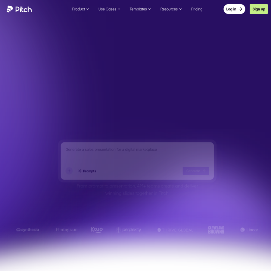 pitch.com homepage screenshot