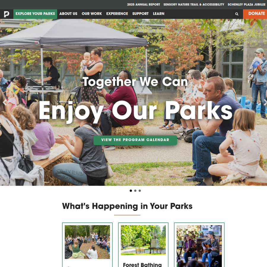 pittsburghparks.org homepage screenshot