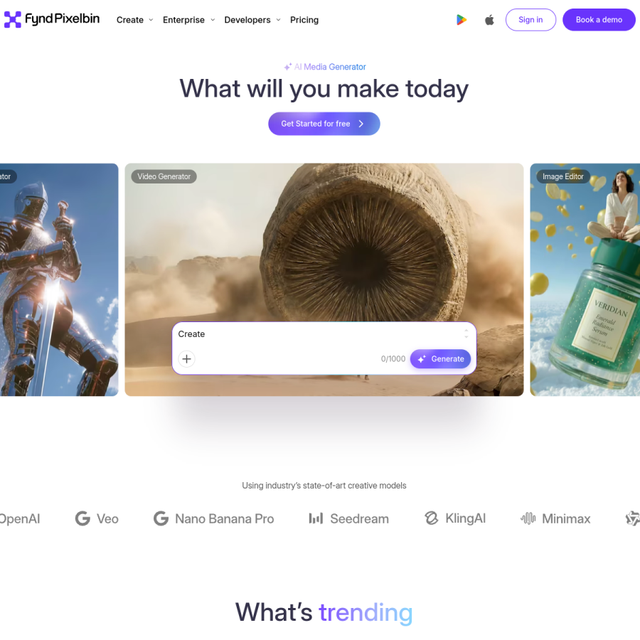 pixelbin.io homepage screenshot