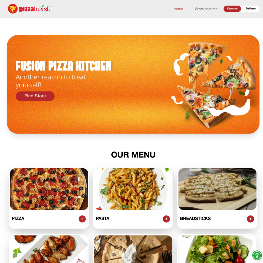 pizzatwist.com homepage screenshot