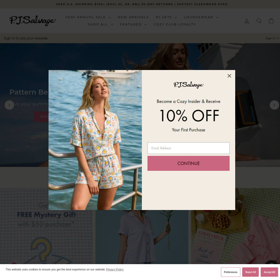 pjsalvage.com homepage screenshot