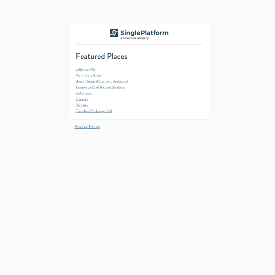 places.singleplatform.com homepage screenshot